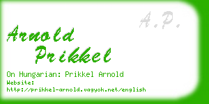 arnold prikkel business card